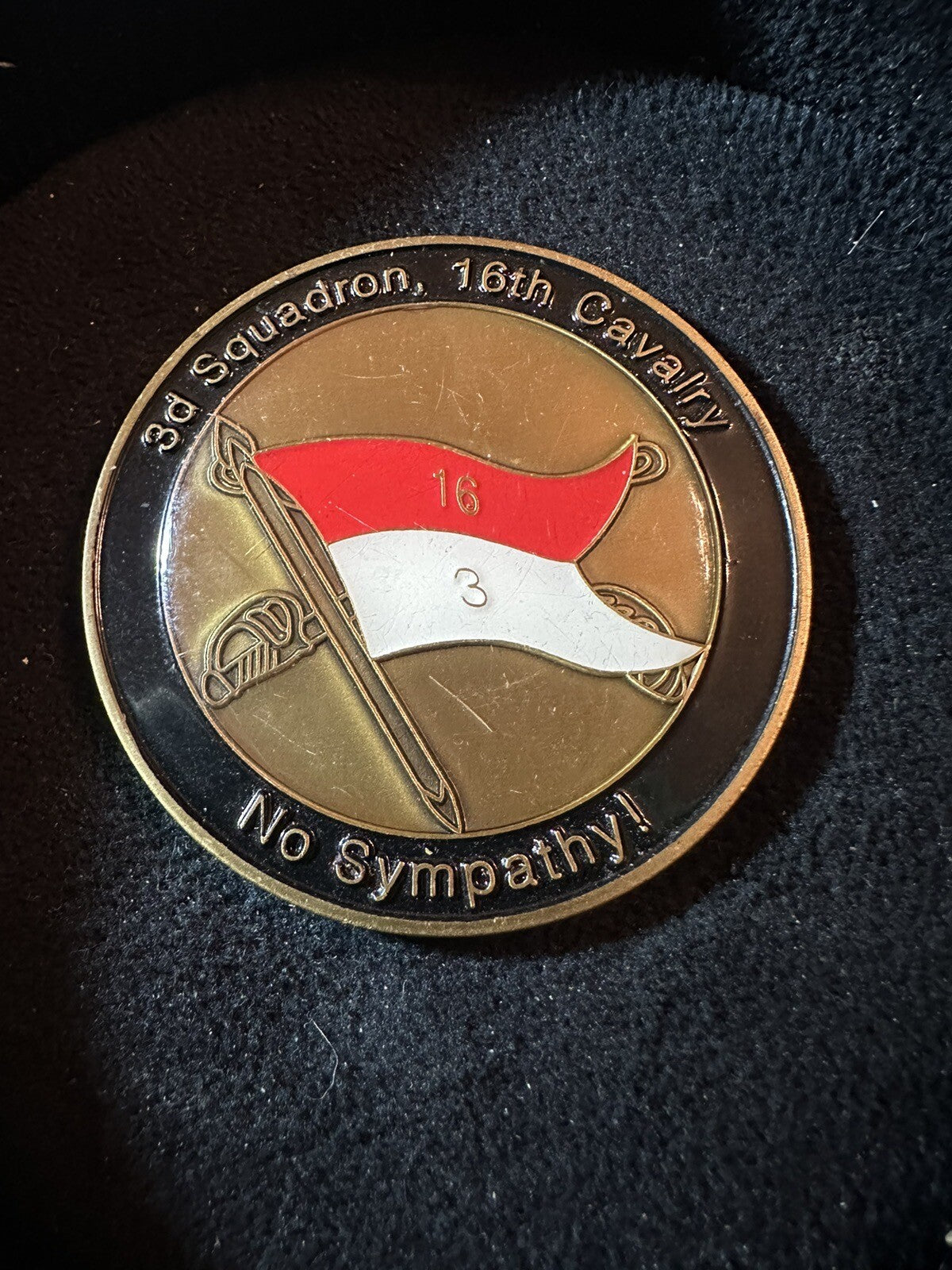 3d Squadron 16th Cavalry Challenge Coin No Sympathy! World War II Vietnam