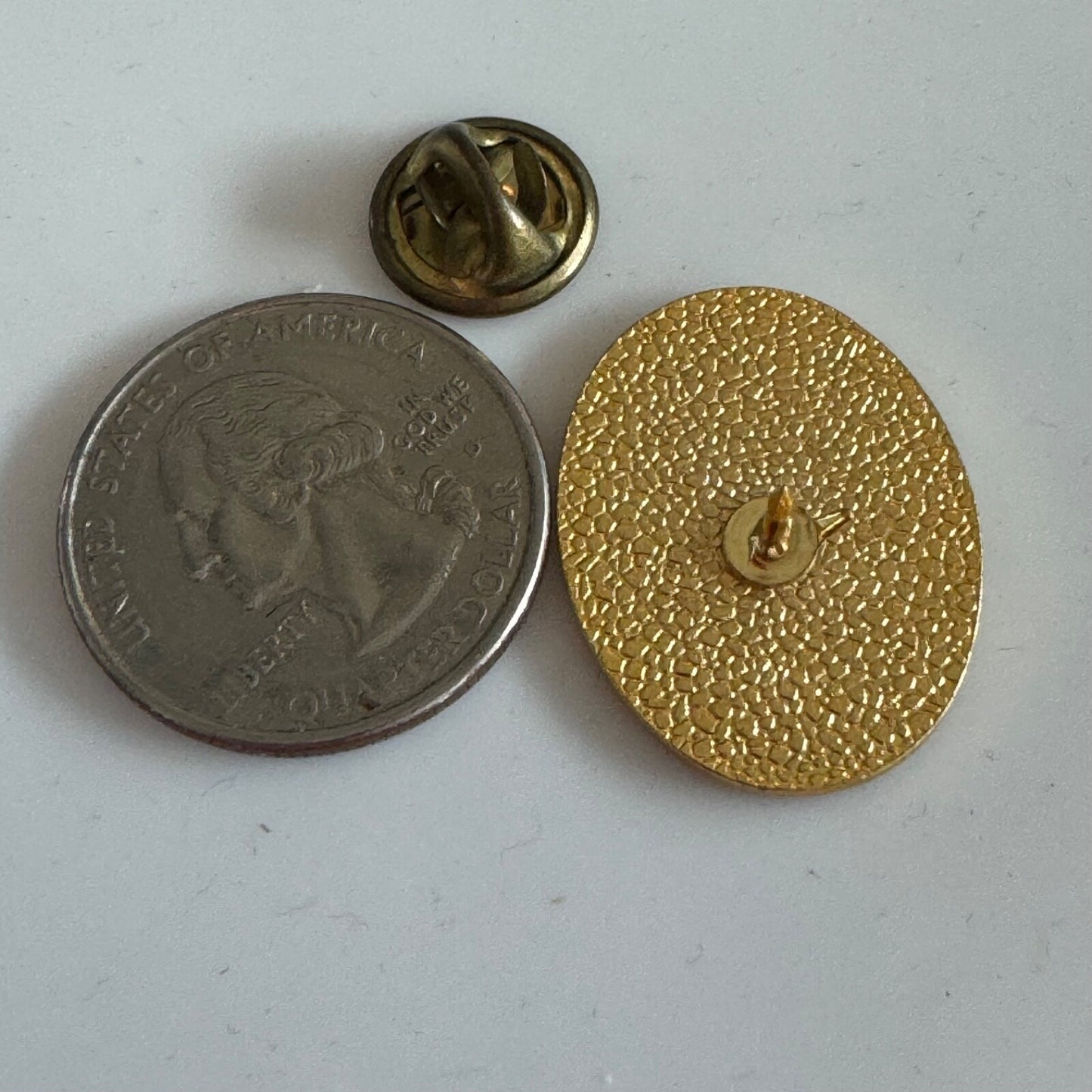Vintage Yellow Rose of Texas Enamel Lapel Pin Red