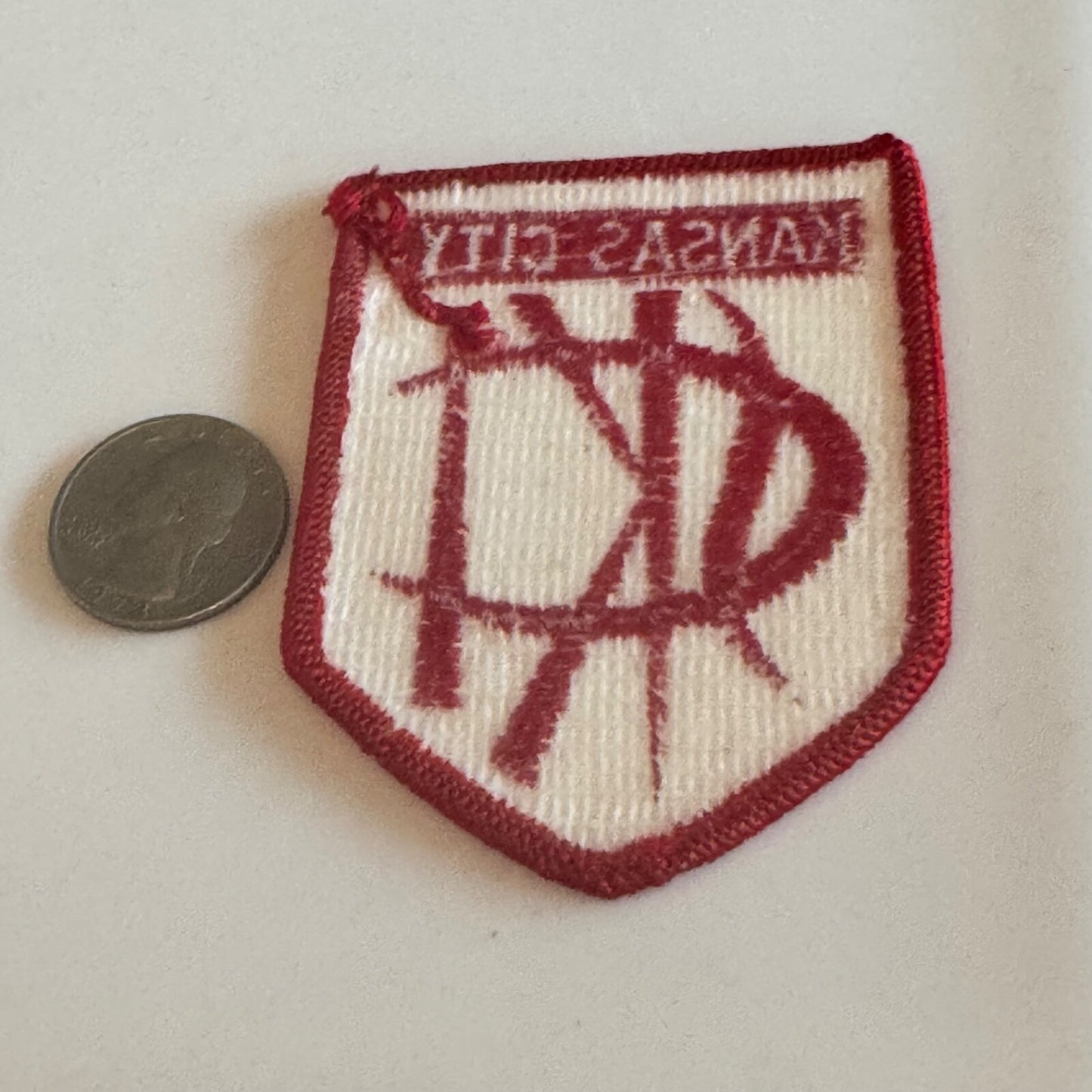 Vintage Kansas City Ski Club Red White Embroidered Patch