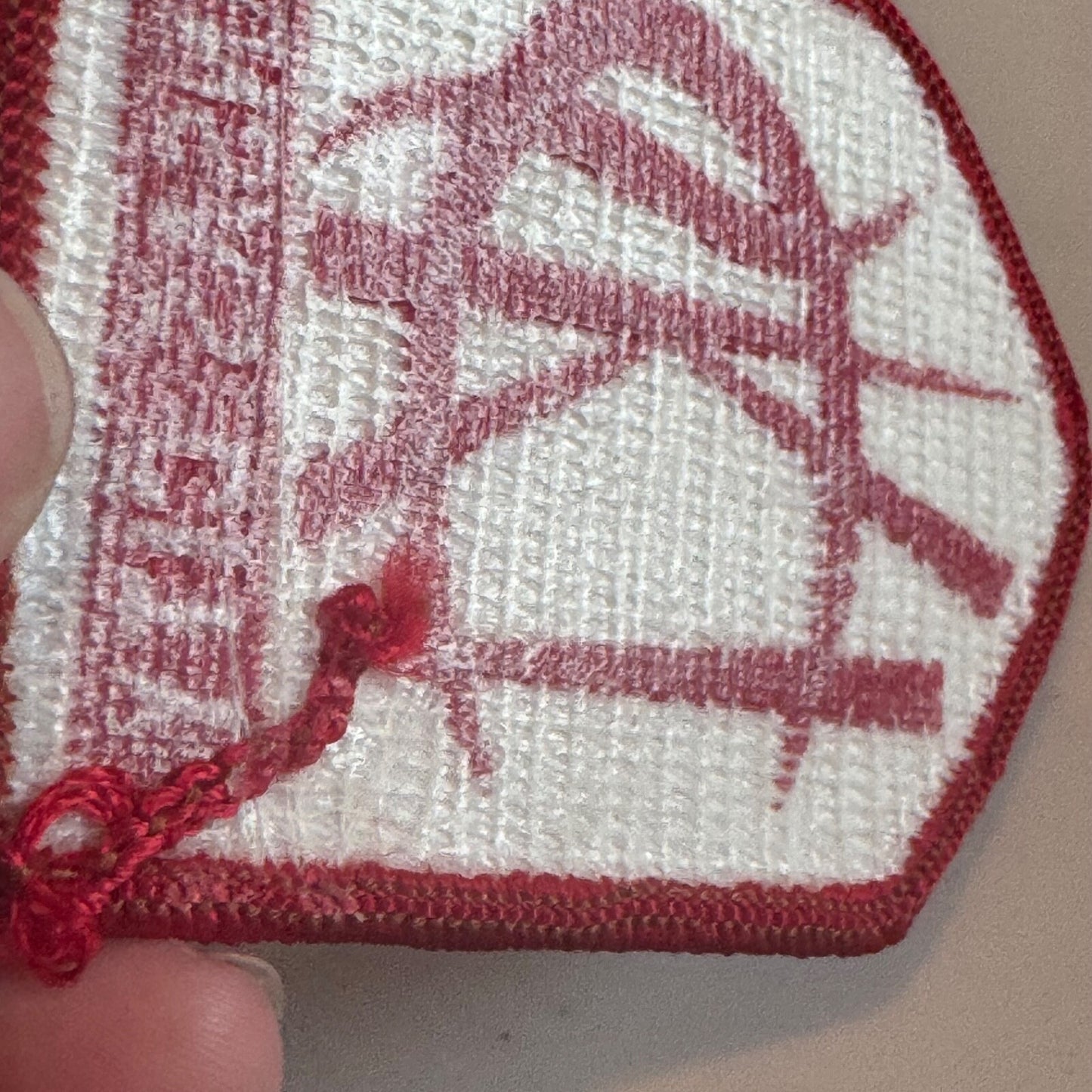 Vintage Kansas City Ski Club Red White Embroidered Patch