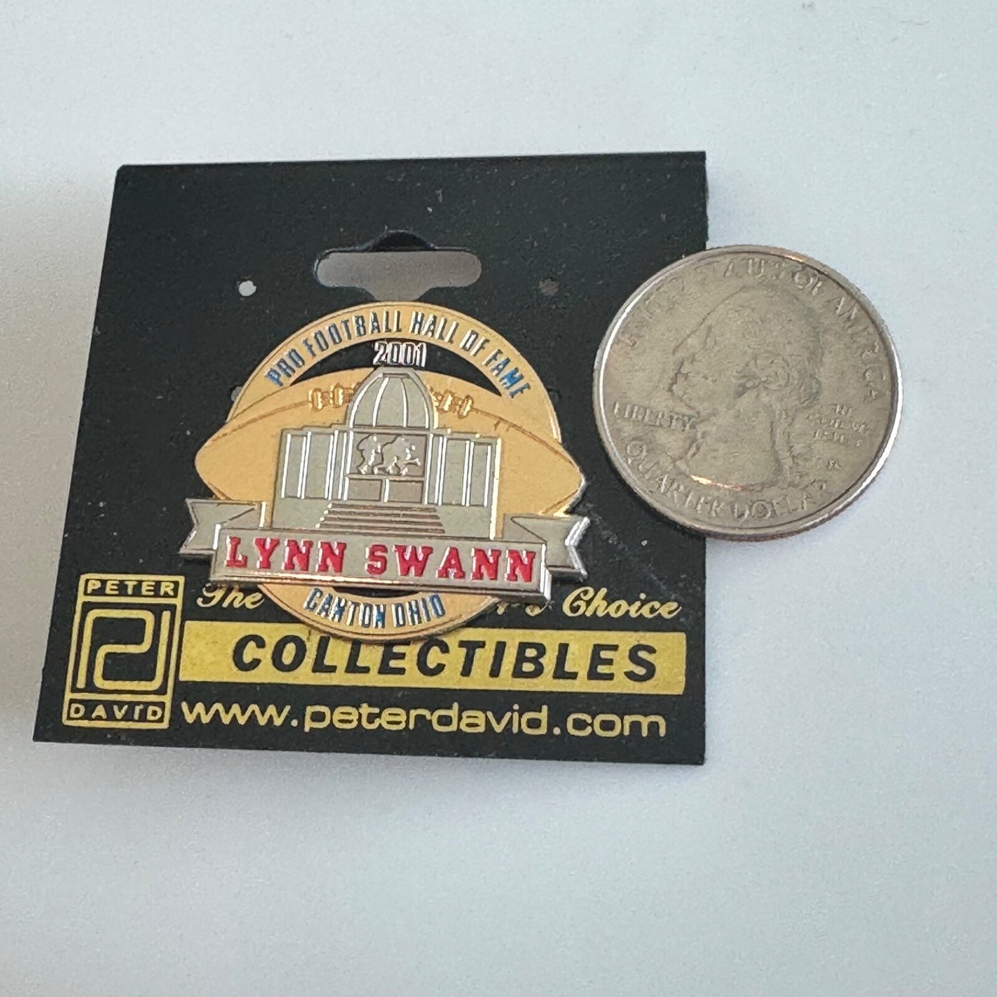Lynn Swann Hall of Fame Pin – 2001 NFL Canton Ohio Collectible New on Card