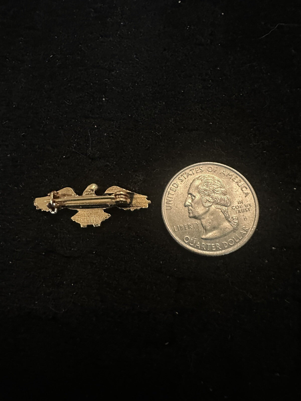 Vintage Eagle Bird Gold Tone Brooch Pin 1 1/4”