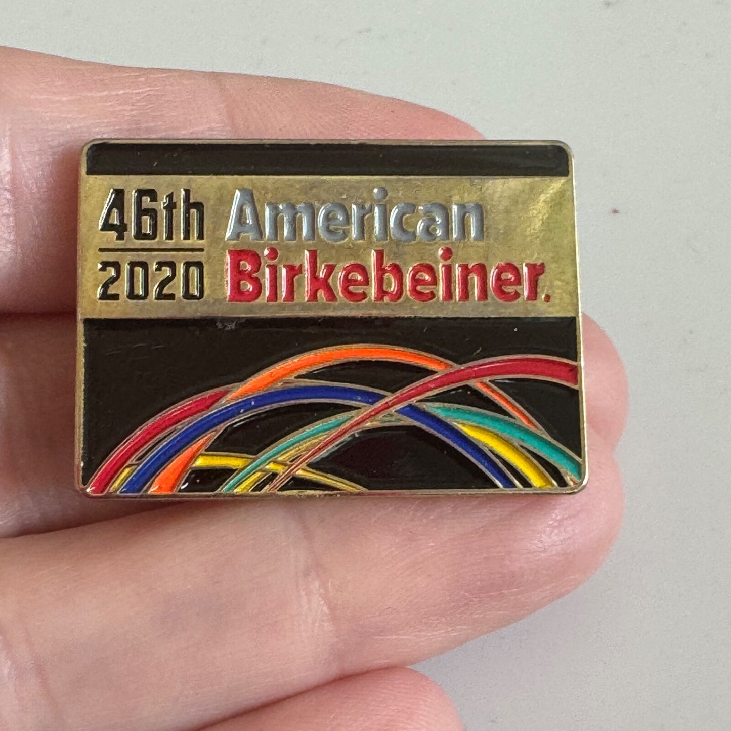 2020 46th American Birkebeiner Lapel Pin Telemark Ski