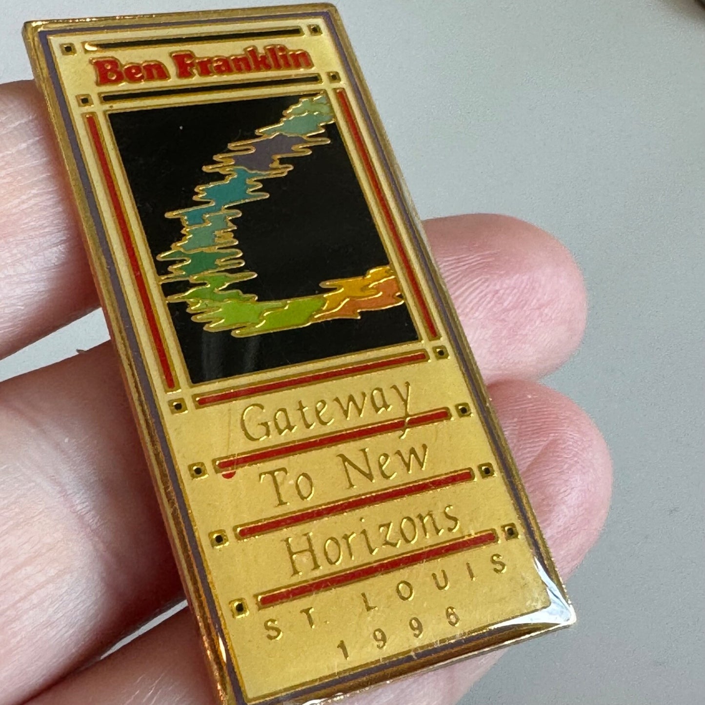 Vintage Ben Franklin “Gateway to New Horizons” 1996 St. Louis Pin