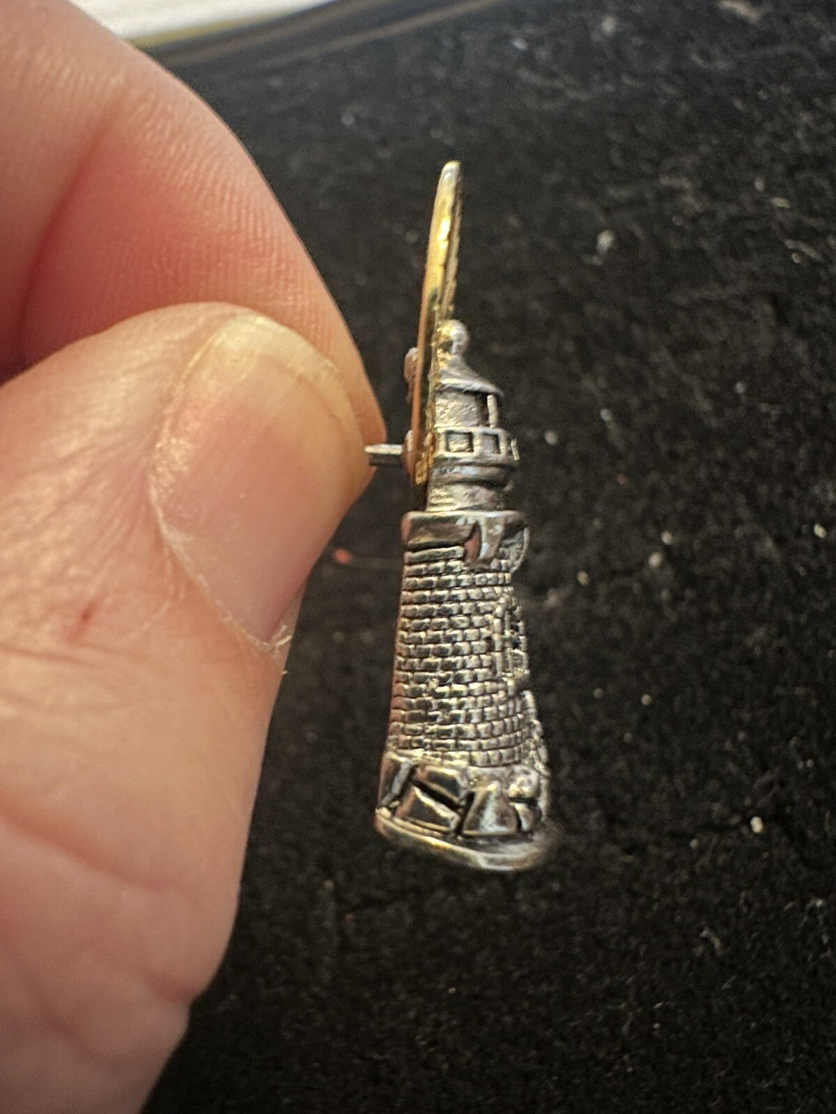 Vintage AVON LIGHTHOUSE Tie Tack Lapel Pin, Navigation, Ship, Plane, FATHERS DAY