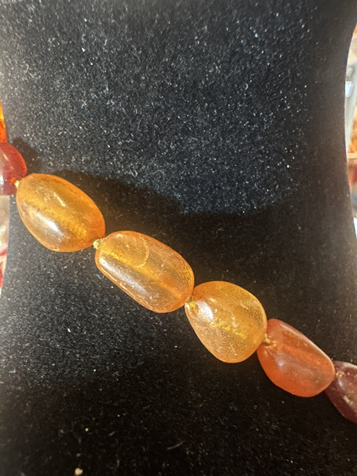Antique Natural Cognac and Honey Amber Baltic Amber Beads Bead 30g 21” Necklace