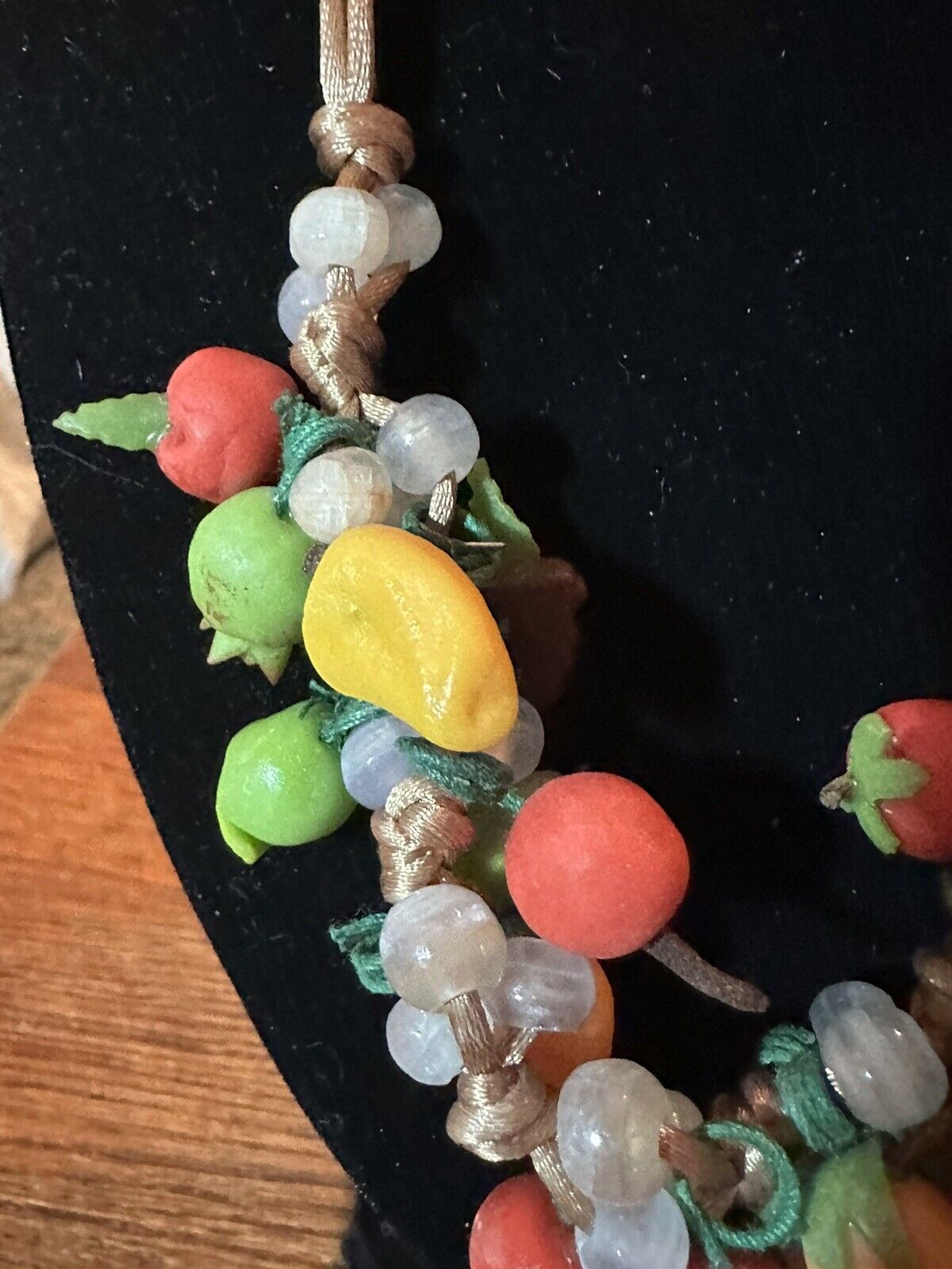 3D Handmade Polymer Clay Realistic Fruit Vegetables Veggies Bead Necklace 24”