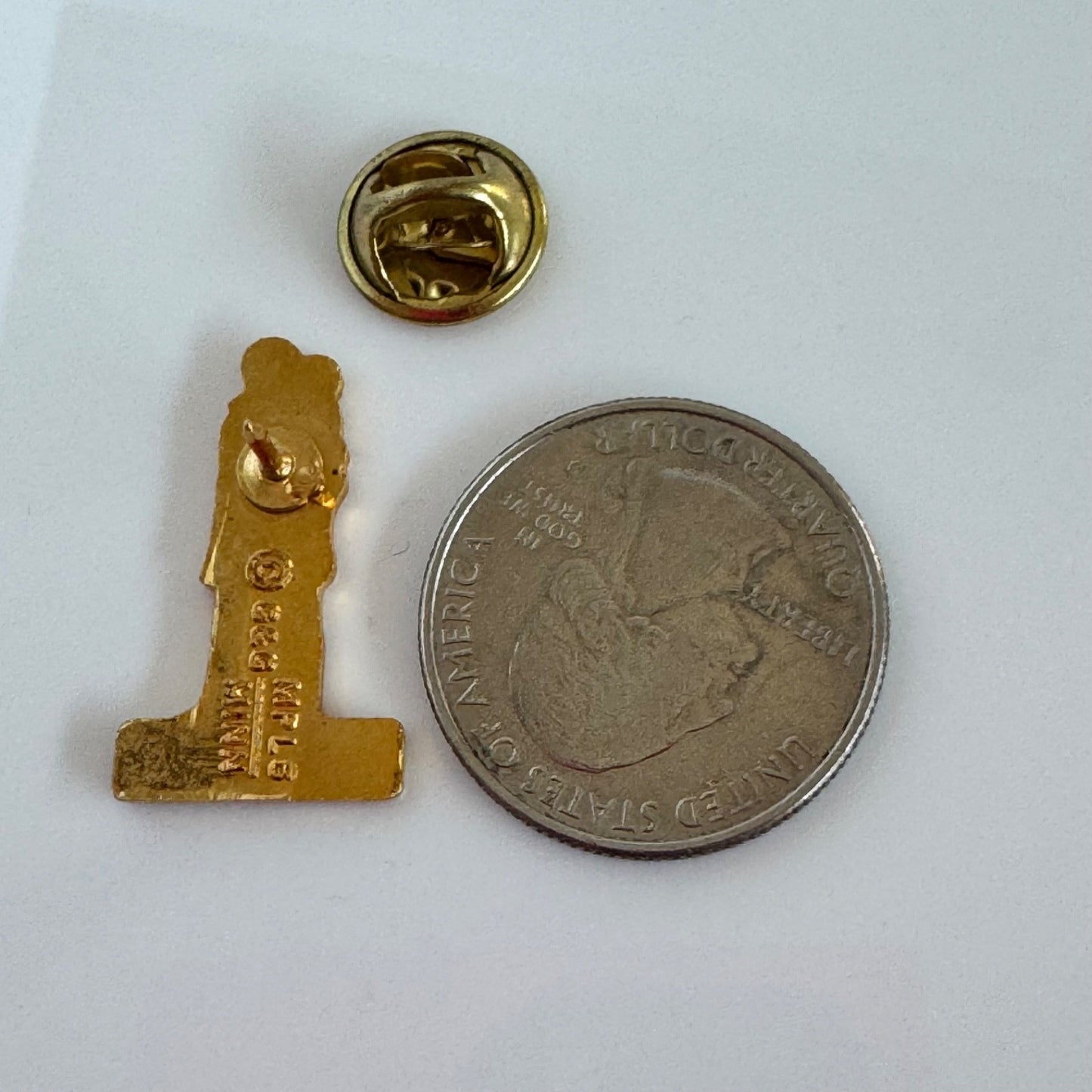 Vintage Boys Town Nebraska Silhouette Gold & Black Enamel Lapel Pin