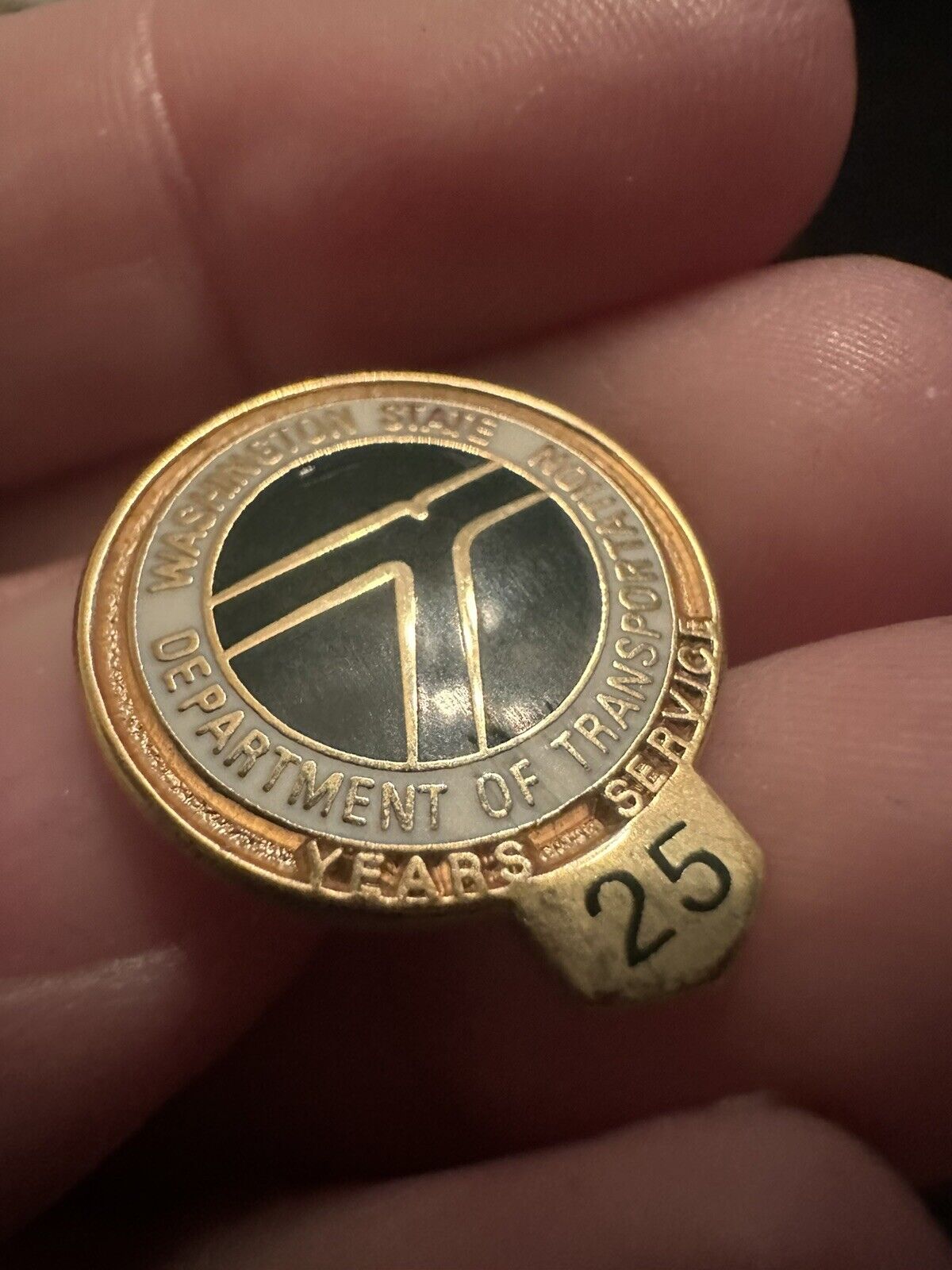 Washington State Department of Transportation 25 Years Service Lapel Pin Award