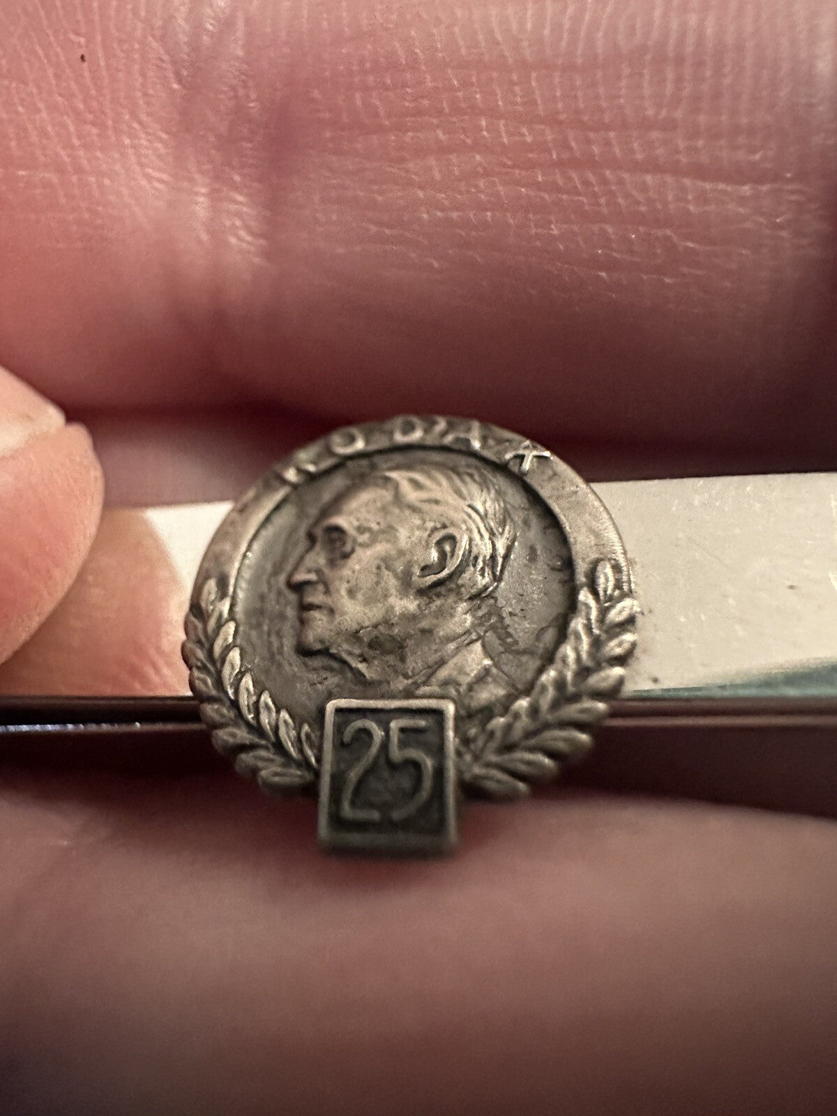 STERLING SILVER KODAK 25 YEAR TIE CLIP YEARS TAC