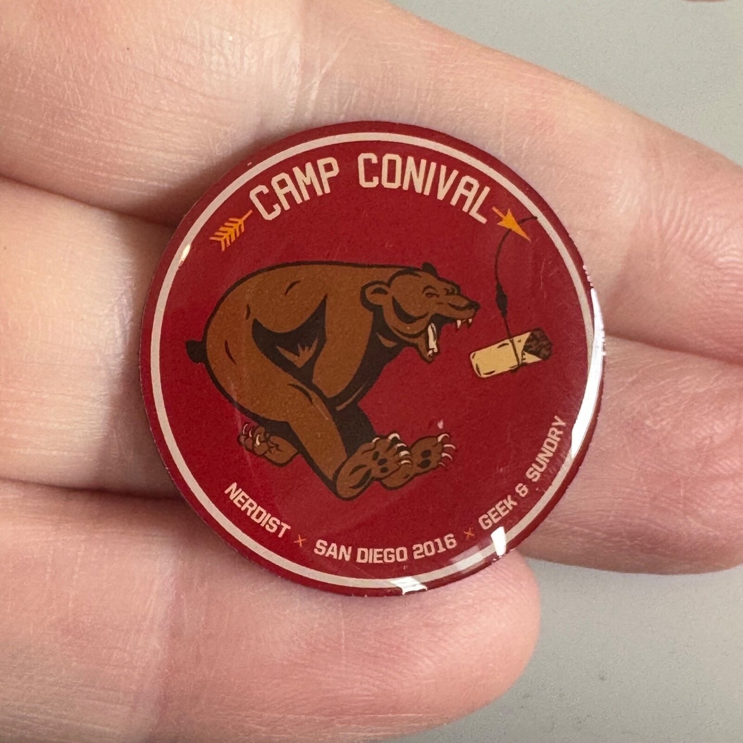2016 Camp Conival Nerdist San Diego Geek Sundry Lapel Pin