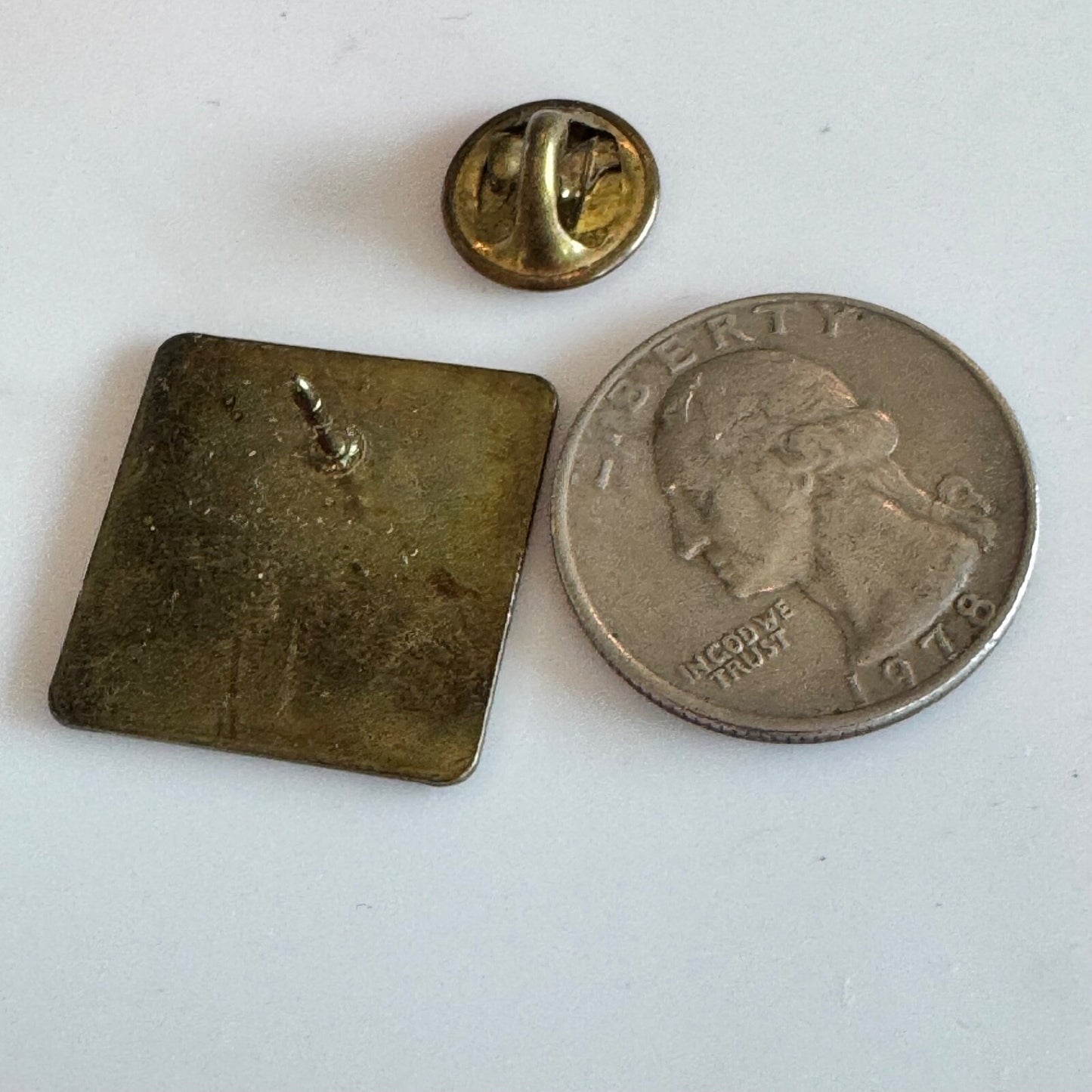 Vintage Girl Scouts Night Camp Pin – Tents, Stars & Lake Scenic Enamel