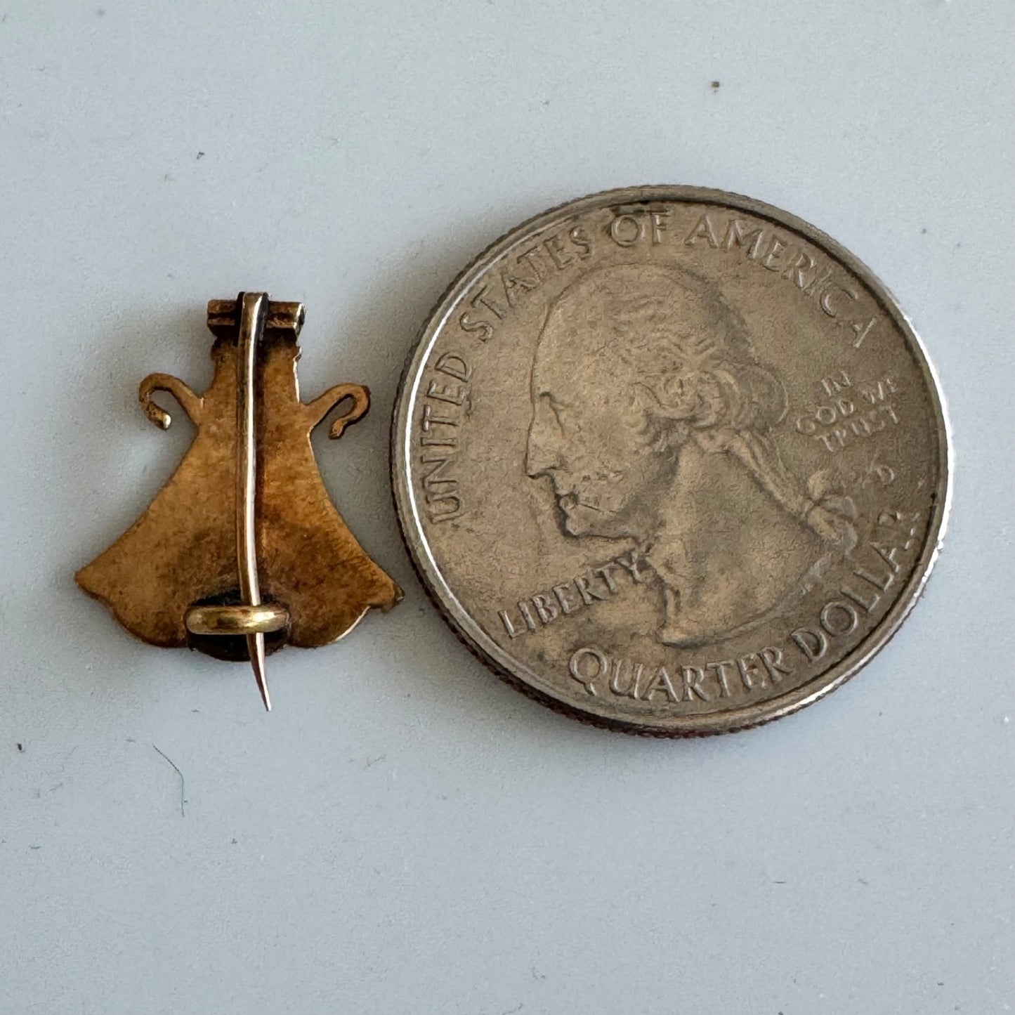 Antique IOOF International Order of Odd Fellows Gold Lapel Pin Encampment Degree