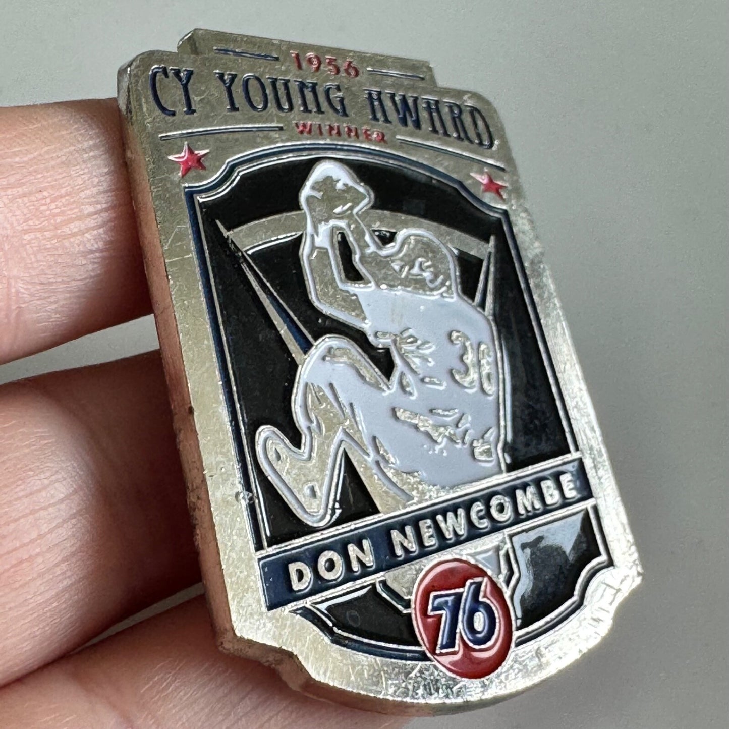 Vintage Don Newcombe 1956 Cy Young Award Pin – Dodgers MLB Enamel Badge