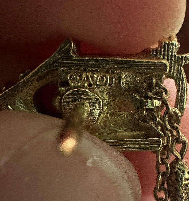 AVON - Signed, small Cuckoo Clock Pin - Gold-tone