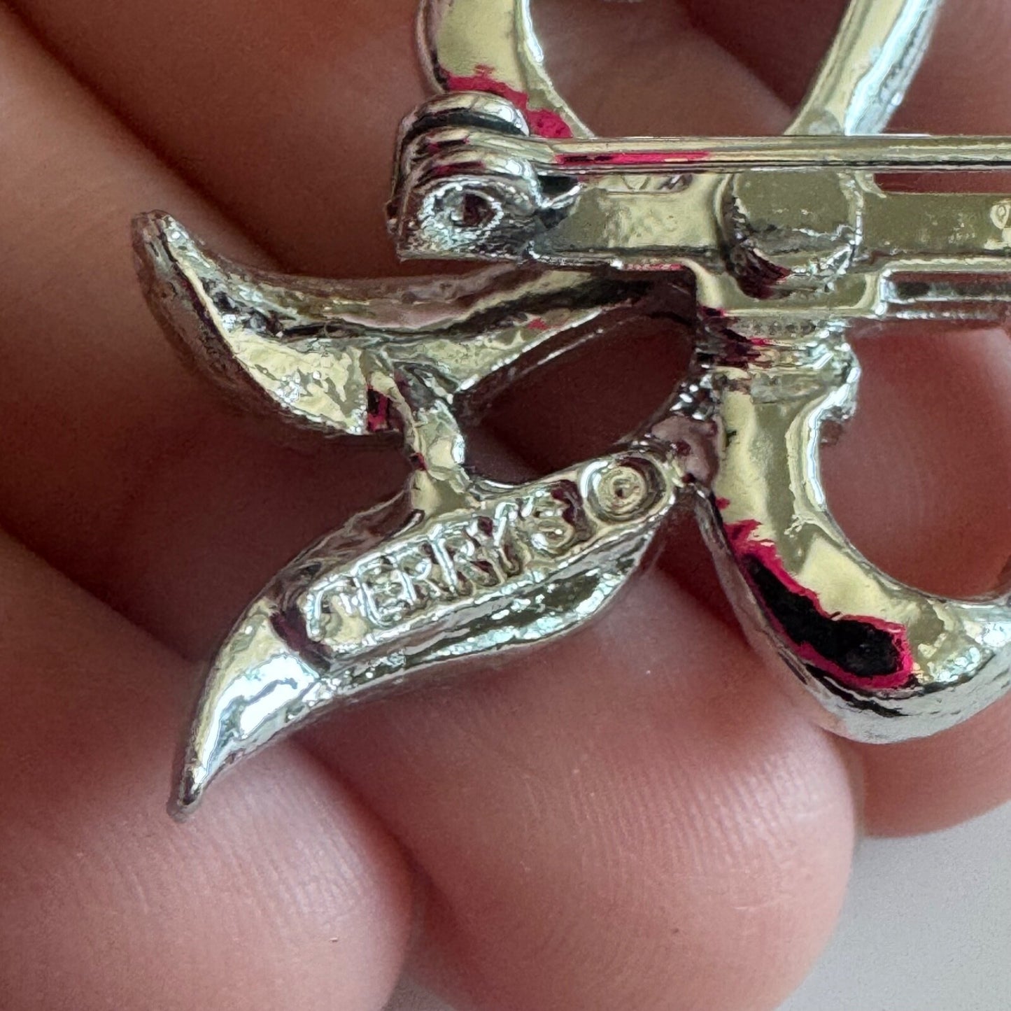 Vintage Gerry's Silver Tone Bow Brooch Pin