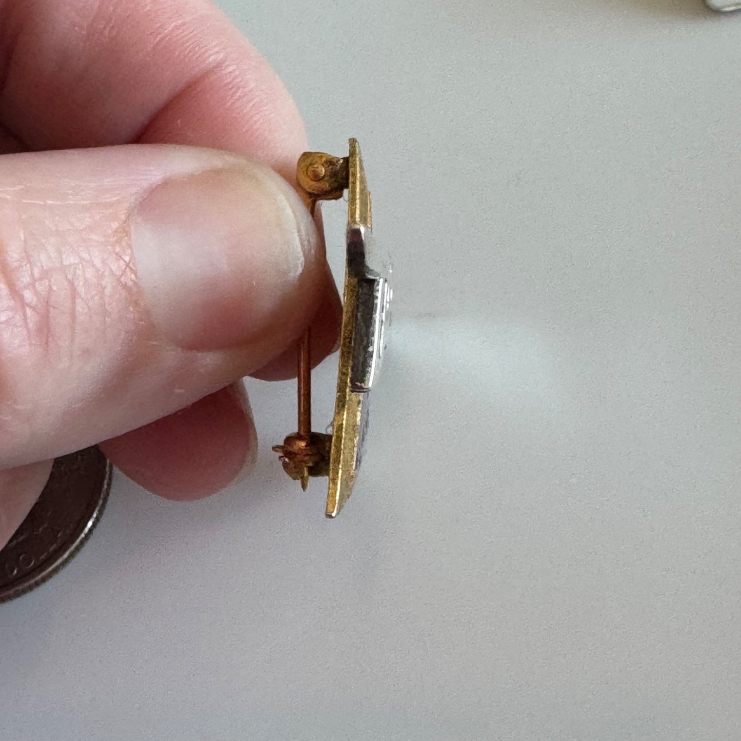 Vtg 1950s-60s Delta Air Lines 3rd Issue Flight Attendant Hat Badge Pin Airlines