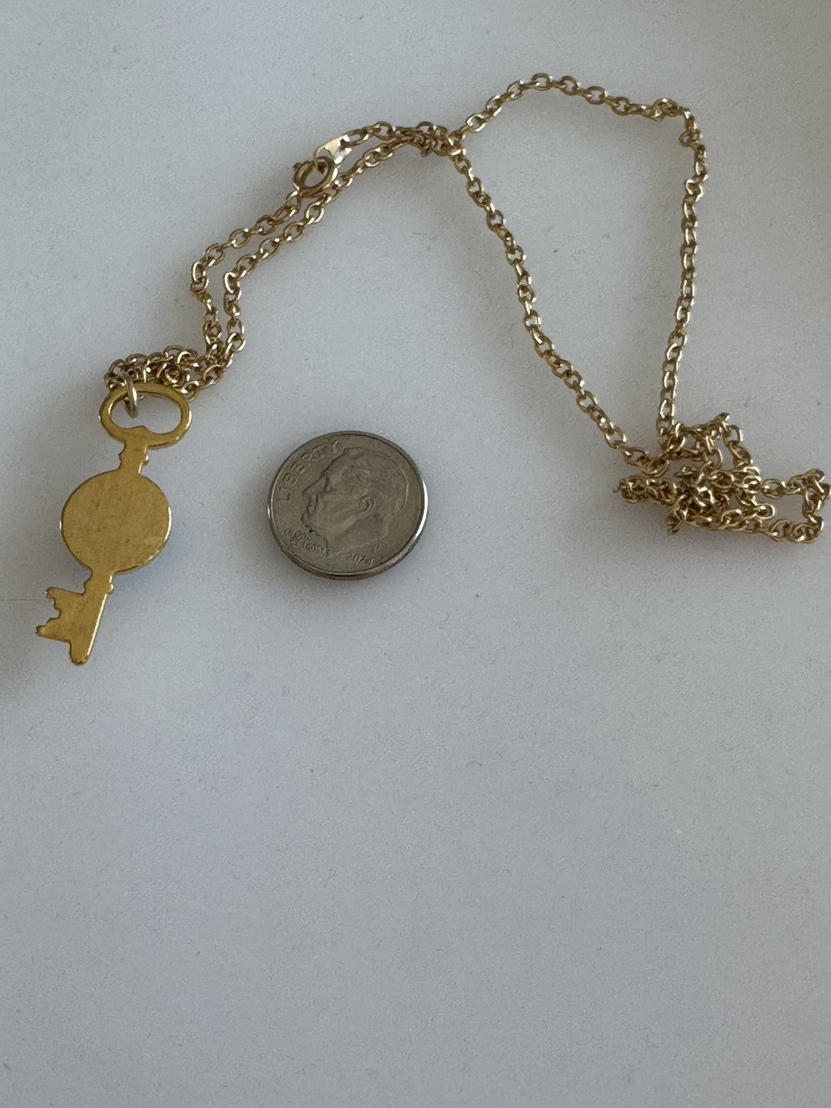 Vintage 1982 Fairfax High School Prom Key Charm Pendant Necklace