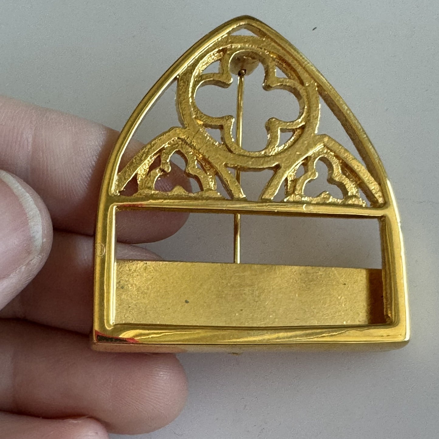Cathedral Window Brooch Pin With Assorted Removable Christian Scriptures