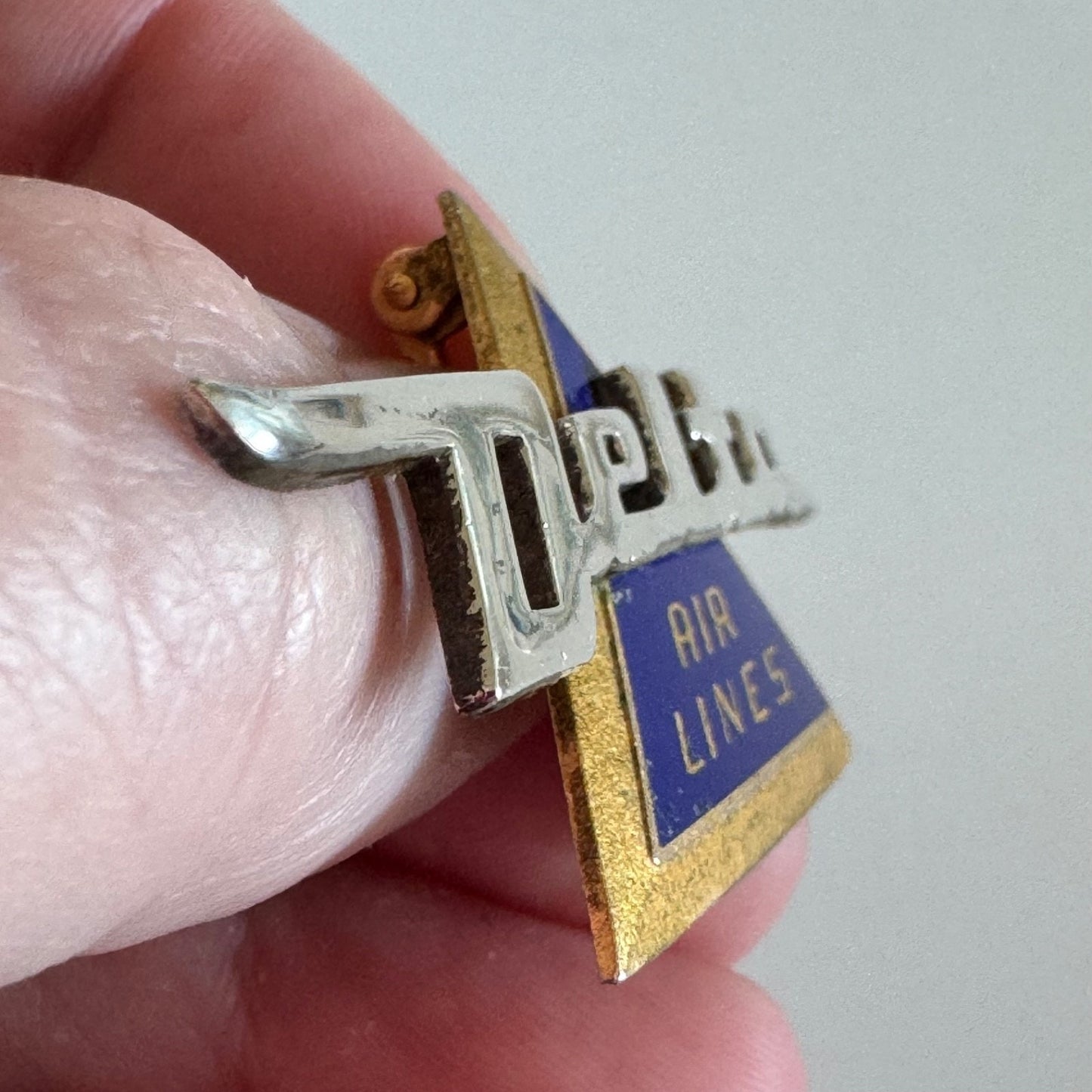 Vtg 1950s-60s Delta Air Lines 3rd Issue Flight Attendant Hat Badge Pin Airlines