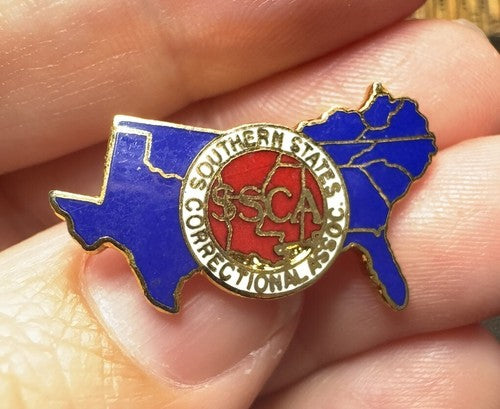 Vintage Southern States Correctional Association SSCA Hat Collar Pin Enamel