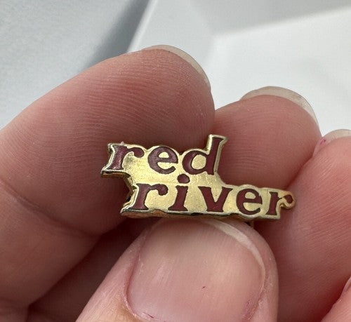 EARLY RED RIVER SKI AREA Ski Pin Retro Lettering Vintage New Mexico