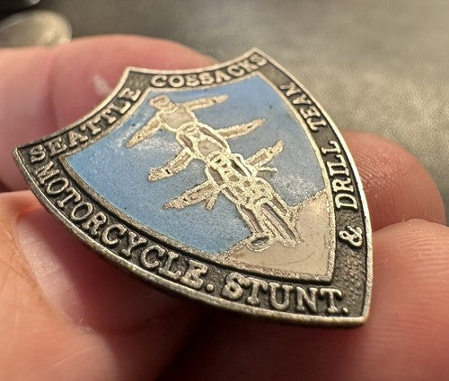 Vintage SEATTLE COSSACKS Motorcycle Stunt & Drill Team Lapel Pin