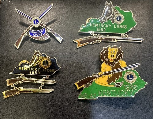 Lions Club International Metal & Enamel Pins Kentucky State KY Rifle