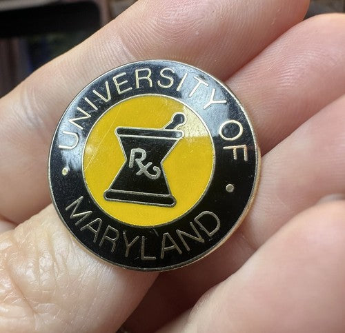RARE Vintage University of Maryland School of Pharmacy Lapel Pin Tie Tack