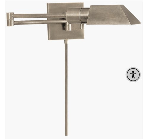 VISUAL COMFORT 82034 AN Studio Swing Arm Wall Light in Antique Nickel