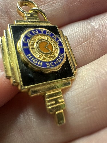 South Bend Central High School Pendant Charm Key Gold Tone I Will Keep Faith