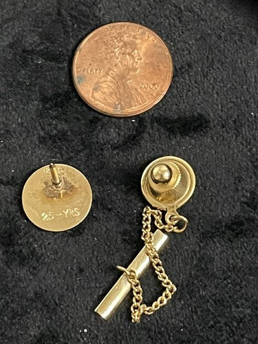 25 Year Westinghouse Service Award Lapel Pin 12k Gold Fill Tie Tack