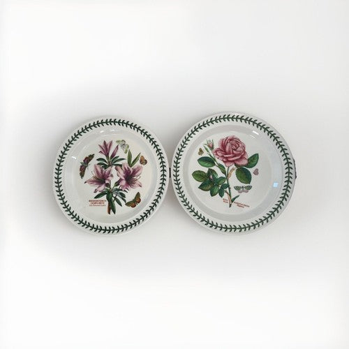 Portmeirion BOTANIC GARDEN Dinner Plates - Lily Flowered Azalea Rosa Royal Rose