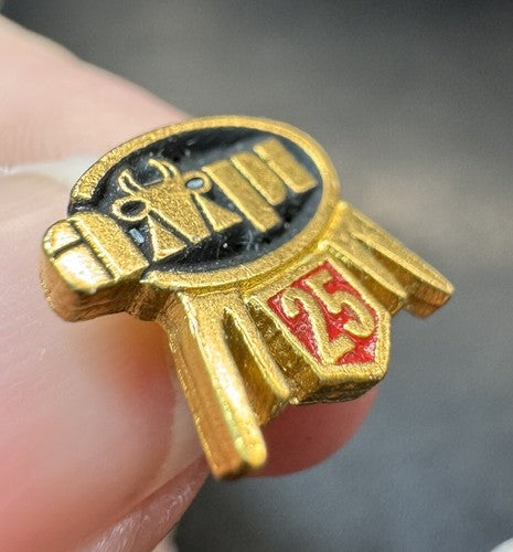 AMPI Associated Milk Producers Inc 25 Year Vintage Tie Tack Lapel Pin Dairy