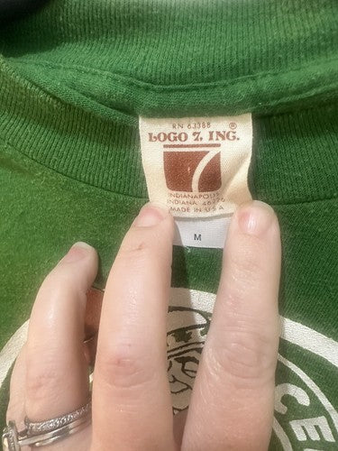VTG 80s NBA Boston Celtics Logo 7 Single Stitch Tee T Shirt Green M 1980s
