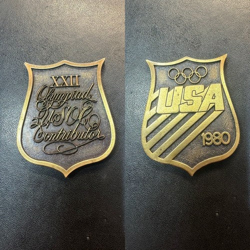 1980 XXII Olympics USOC Contributor Brass Medal Challenge Coin Olympiad