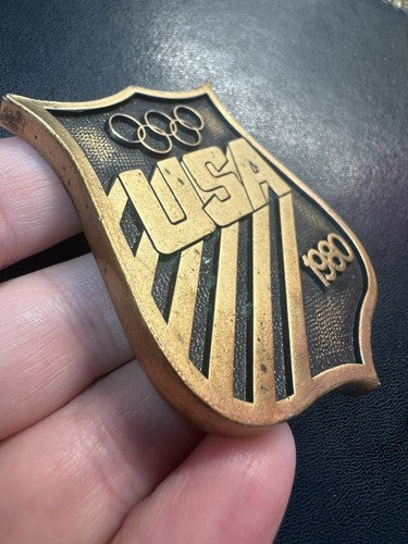 1980 XXII Olympics USOC Contributor Brass Medal Challenge Coin Olympiad