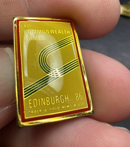 1986 Commonwealth Games Pin Edinburgh ‘94 Track & Field News