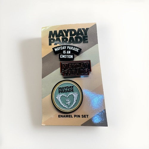 MAYDAY PARADE Is An Emotion 3  Piece Enamel Pins - Excellent!