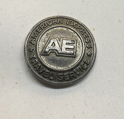 Vintage American Express Travel Service Set of Metal Suit Buttons RARE AMEX