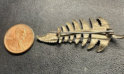 Antique WWI ST MIHIEL Commemorative Fern Pin FRANCE