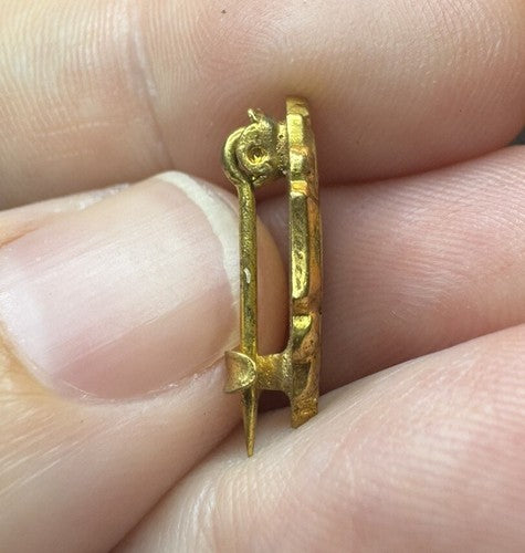 Antique Come Holy Ghost Enlighten Me Dove Confirmation Lapel Pin - Stunning!
