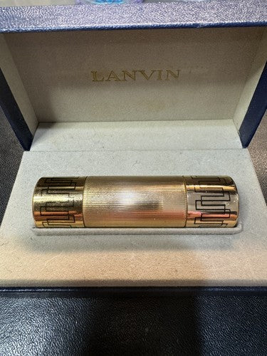 Lanvin Arpege Purse Size  1/8 Oz Art Deco Gold Bottle Designed by Cartier W Box