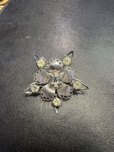 Vintage Fraternal Order of Eagle Aurora Borealis Brooch Pin Lapel   
