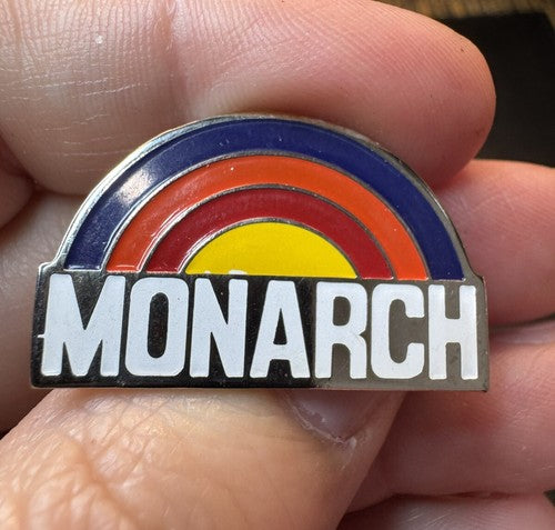 MONARCH Rainbow Ski Pin Badge COLORADO Skiing Resort Souvenir Travel Lapel