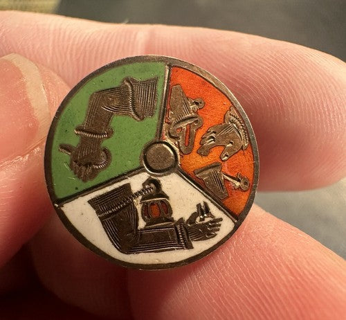 Vintage Order or Railway Conductors Screwback Lapel Pin