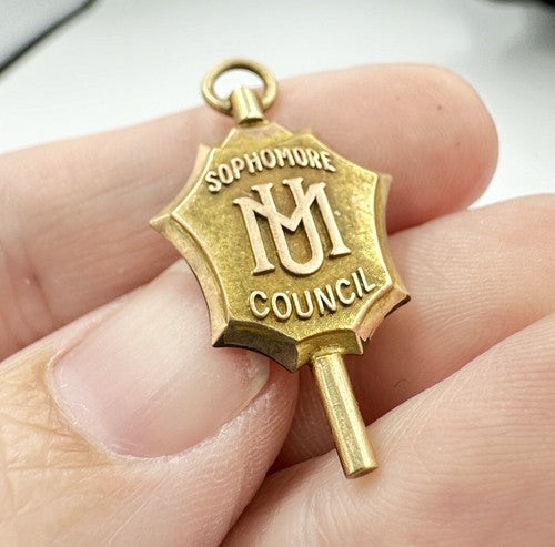 1941-42 University Of Missouri Sophomore Council Key Charm Fob Alpha Gamma Rho