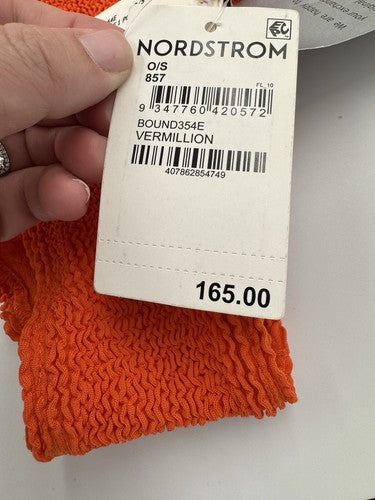 NWT BOND-EYE Palace One Piece Swimsuit Womens One Size Orange Vermillion