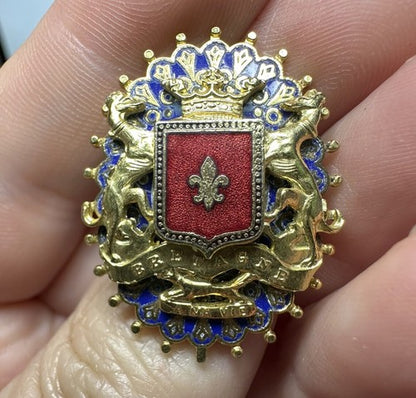 VINTAGE ~ BRETAGNE A MA VIE ~ CREST SHIELD BROOCH PIN