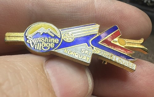 Ski SUNSHINE VILLAGE Ski Norquay Skiing Louise Banff Alberta Canada Pin